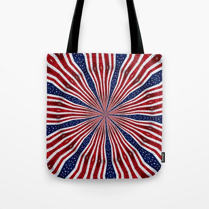 American Flag Kaleidoscope Abstract 1 Tote Bag