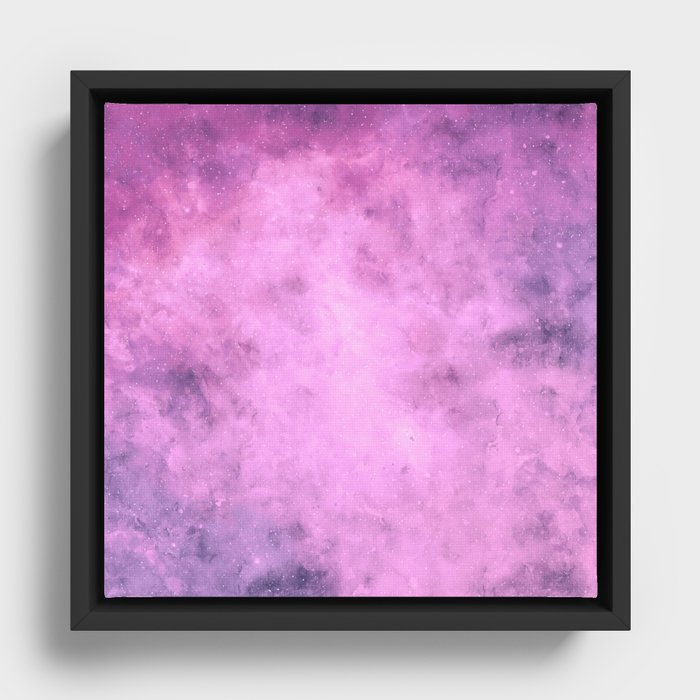 Aesthetic Sky Outer Space Retro Design Framed Canvas