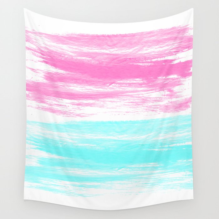 Summer Brushstrokes Painting Boho Modern Minimal Abstract Neon