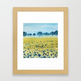 Blue poppies Framed Art Print