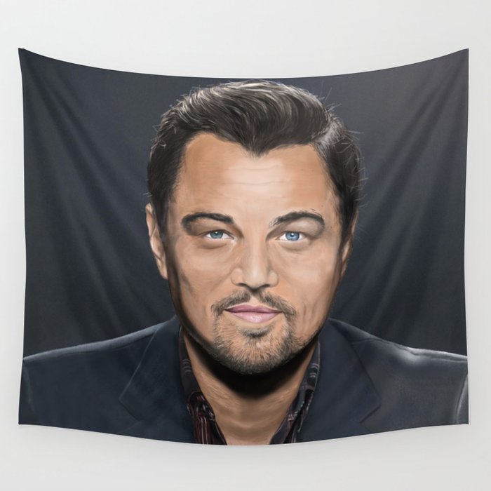 Leonardo Dicaprio Digital Painting Wall Tapestry By Giorgipapu