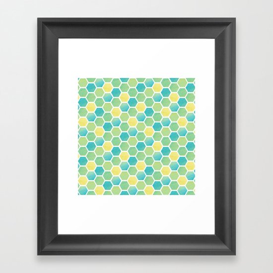 Summer Time Honeycomb Framed Art Print