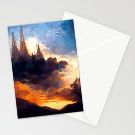 A Cathedral in the clouds Stationery Card
