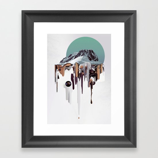 Oozing Mountain Framed Art Print