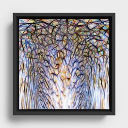 Surrealistic Wavy Abstract Artwork Framed Canvas