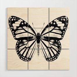Monarch Butterfly | Vintage Butterfly | Black and White | Wood Wall Art