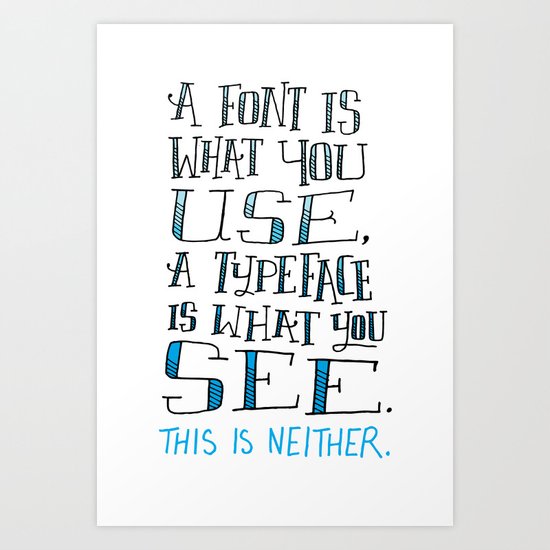 Fonts, Typefaces & Lettering Art Print