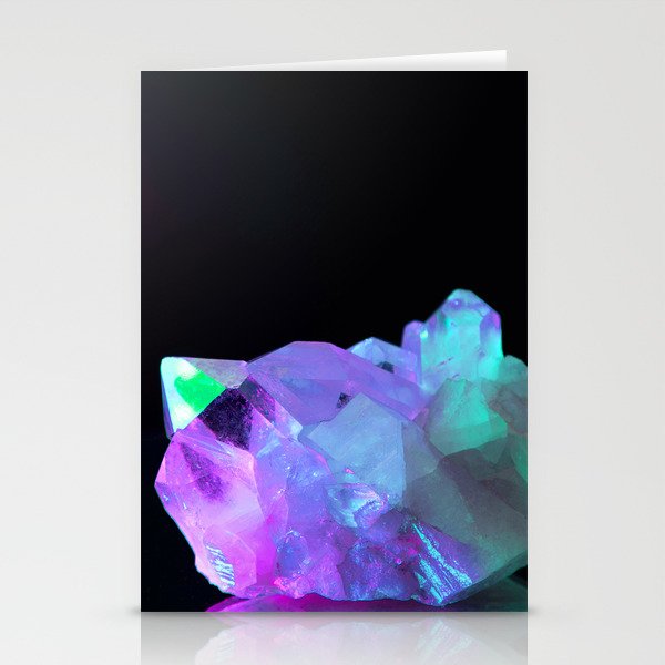 Purple Quartz Crystal Stationery Cards