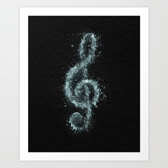 Splash music Art Print