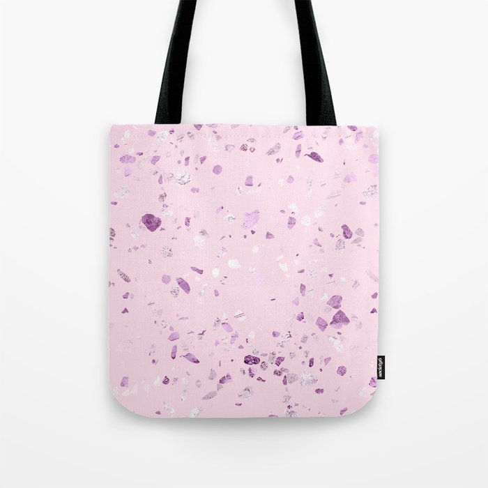 Raspberry Pink Quartz Terrazzo Tote Bag