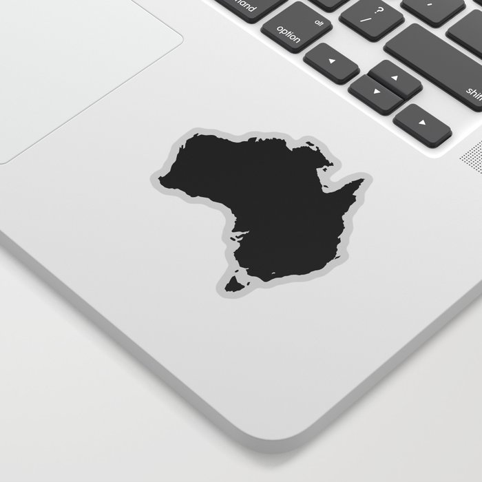 Australia Black Silhouette Map Sticker