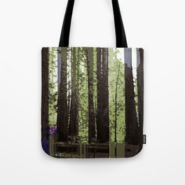 Northern California Redwood Forest Pixelart Tote Bag