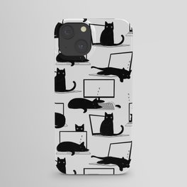 Cats Sitting on Laptops iPhone Case
