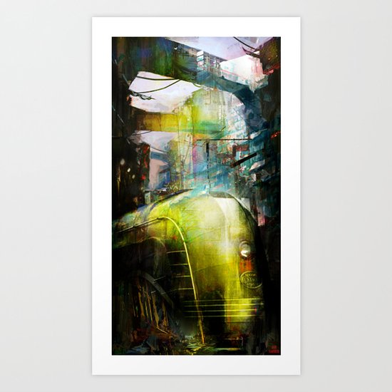 Last train to Mars Art Print