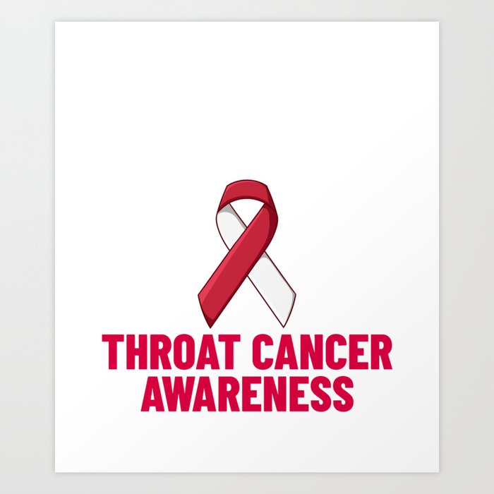 Head and Neck Throat Cancer Ribbon Survivor Art Print