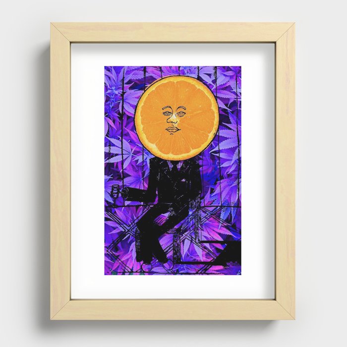 Purple Orange Plant - Dream Pop Surrealism Recessed Framed Print