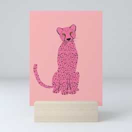 Preppy Aesthetic - Cute Pink Cheetah Mini Art Print