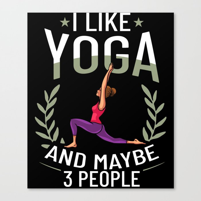 Yoga Beginner Workout Poses Quotes Meditation Canvas Print