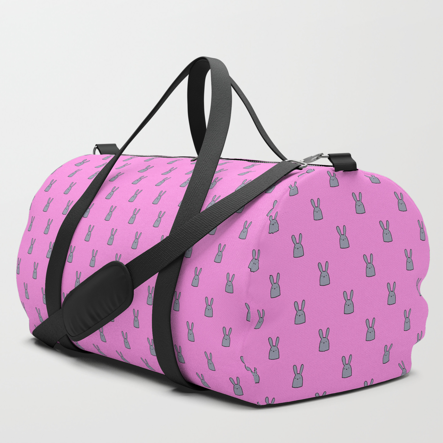 pink duffle bag