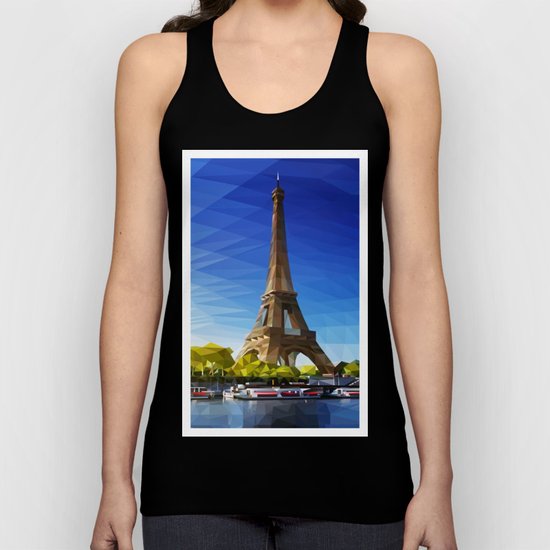 The Pinnacle of Light - Eiffel Tower & River Seine - Paris Unisex Tank Top