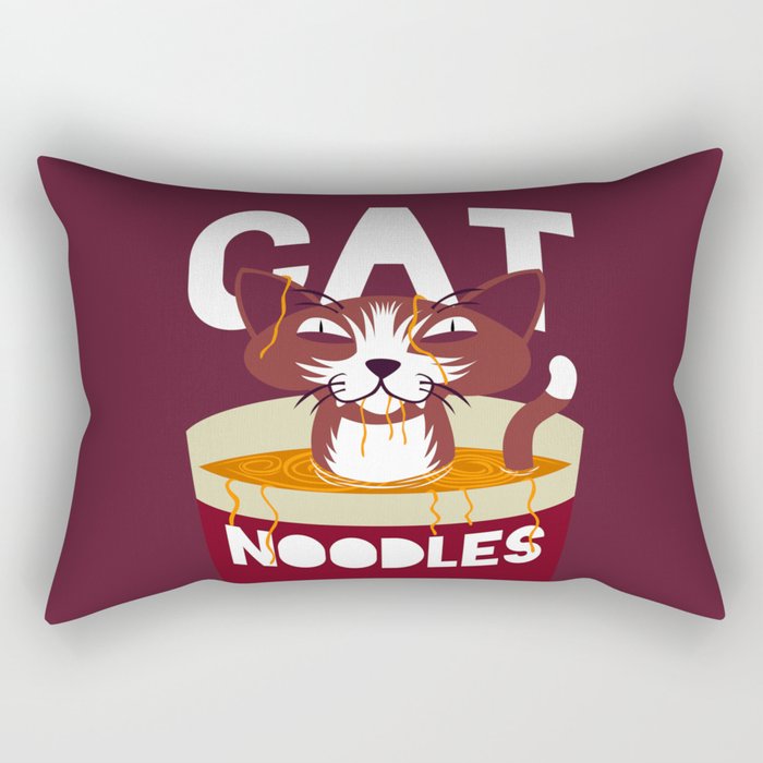 Cat Noodles Rectangular Pillow