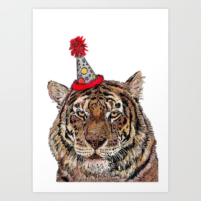 Tiger Party Art Print
