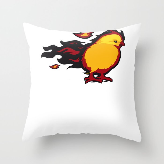 Firechicken Throw Pillow