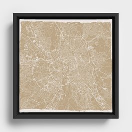 Toulouse - France - Boho Map Framed Canvas