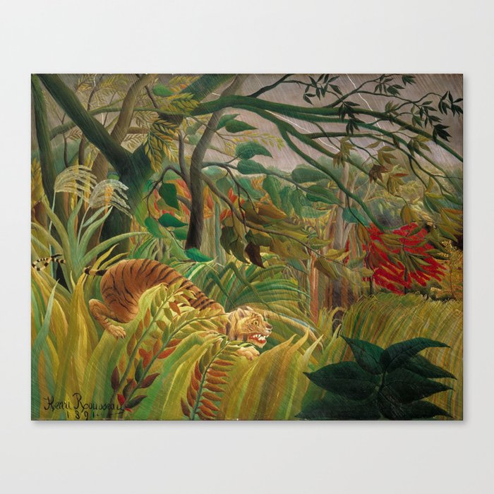 Henri Rousseau - Tiger in a Tropical Storm Canvas Print