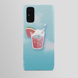 Watermelon Juice with a beautiful blue cloud background. Android Case