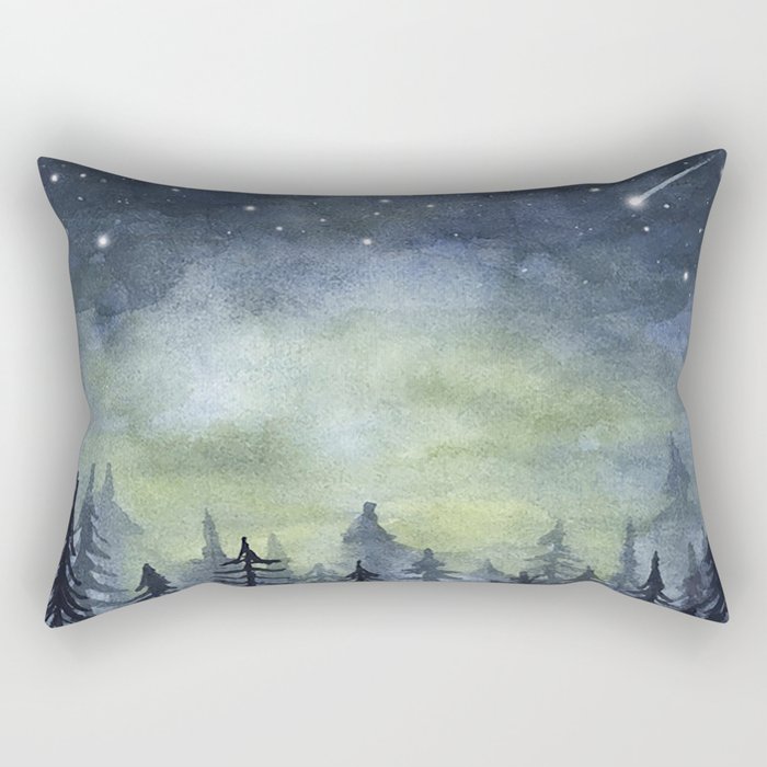 Night forest Rectangular Pillow