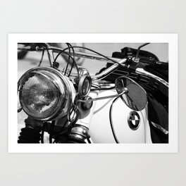 Motorcycle Vintage - B&W Art Print