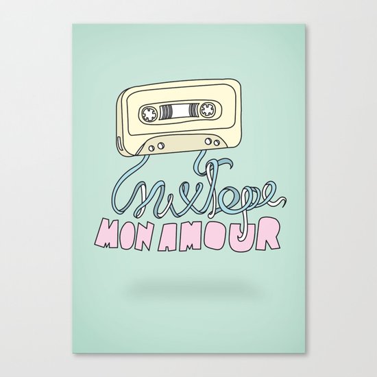 Mixtape mon amour Canvas Print
