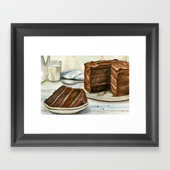 Chocolate Cake Framed Art Print