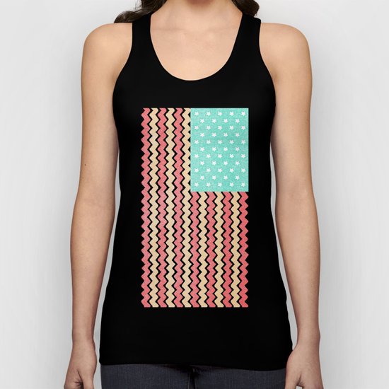 Zig Zag Flag. Unisex Tank Top