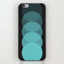 Grid retro color shapes 14 iPhone Skin