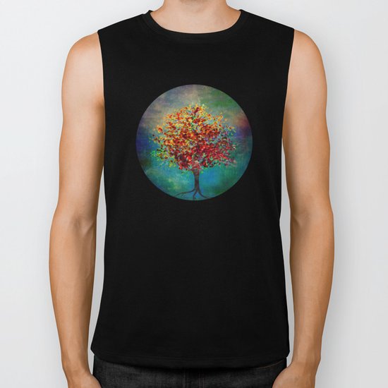 Autumn Tree Biker Tank