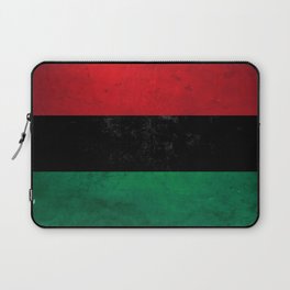 Distressed Afro-American / Pan-African / UNIA flag Laptop Sleeve