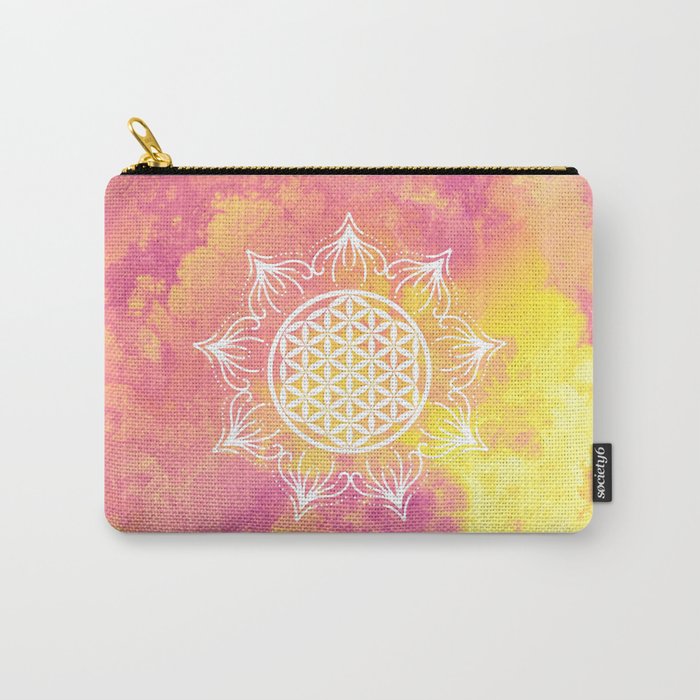 Flower Of Life (Batik 6) Carry-All Pouch