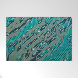 Electronic circuit board close up Welcome Mat