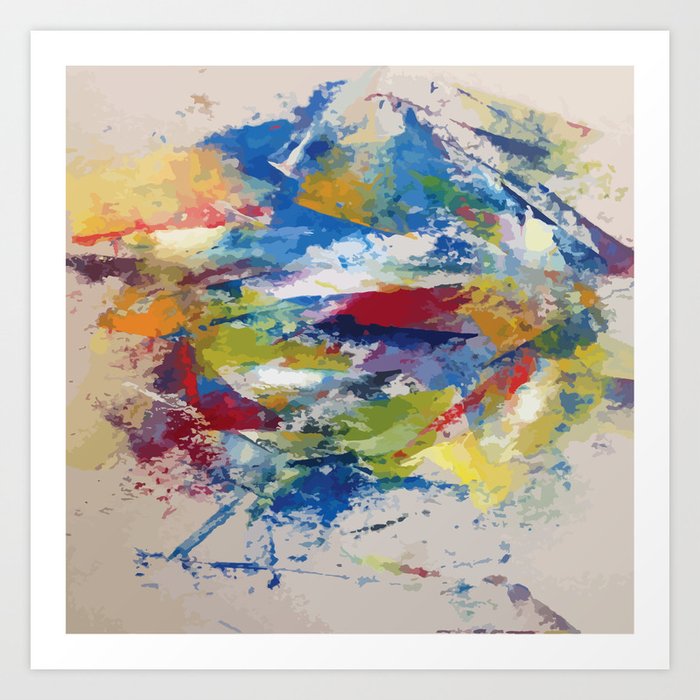 Abstract Oil Painting Art Print By Elizabethschulz Society6