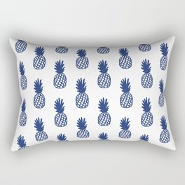 Navy Pineapple Rectangular Pillow