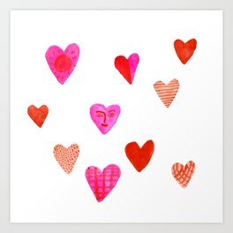 Hearts Art Print