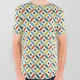 Colorful Mid Century decoration All Over Graphic Tee