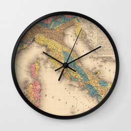 Vintage Italy Geology Map (1844) Wall Clock | Italymap, Atlas, Geography, Map, Italia, Geologymapofitaly, Geological, Geology, Old, Italian 