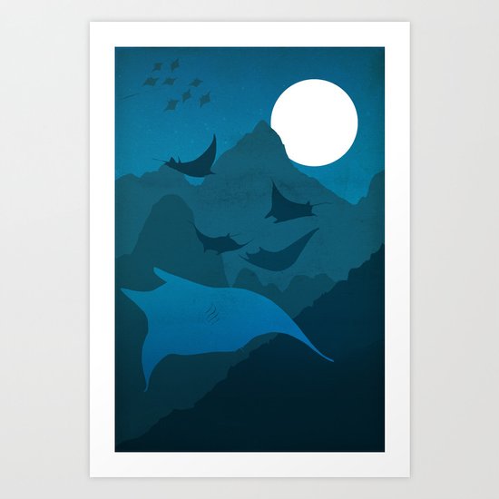 No Memory of the Fliers in the Night Art Print