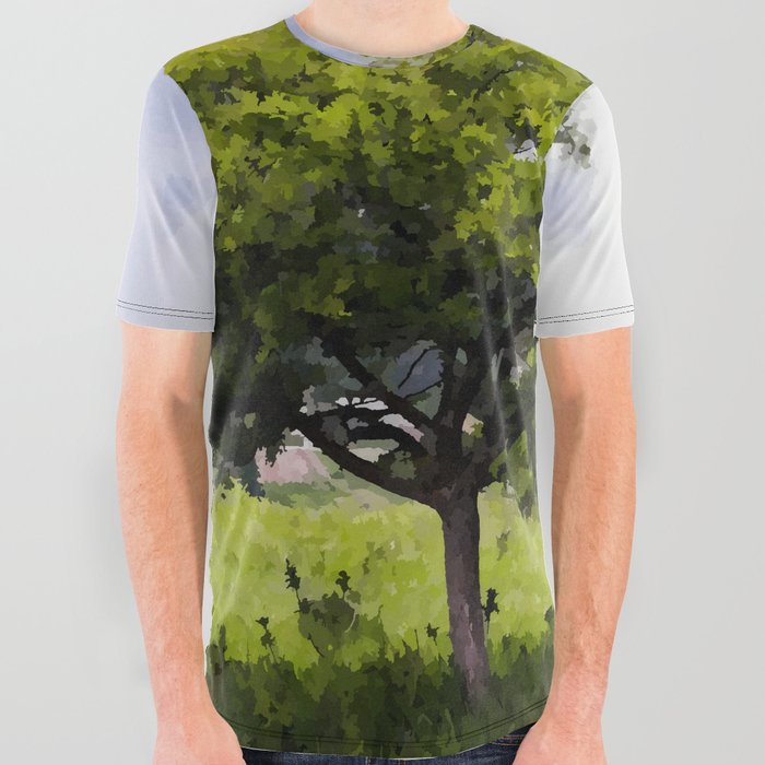 Spring green tree All Over Graphic Tee