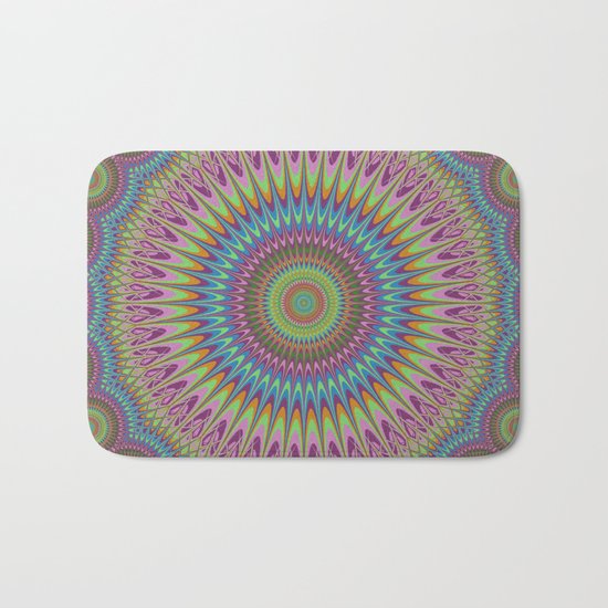 Psychedelic mandala Bath Mat