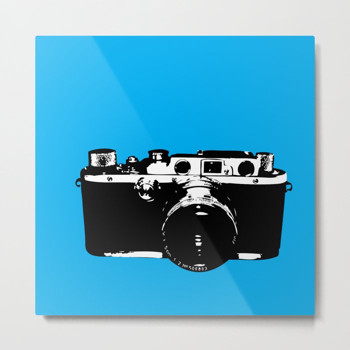 Leica in Blue Metal Print