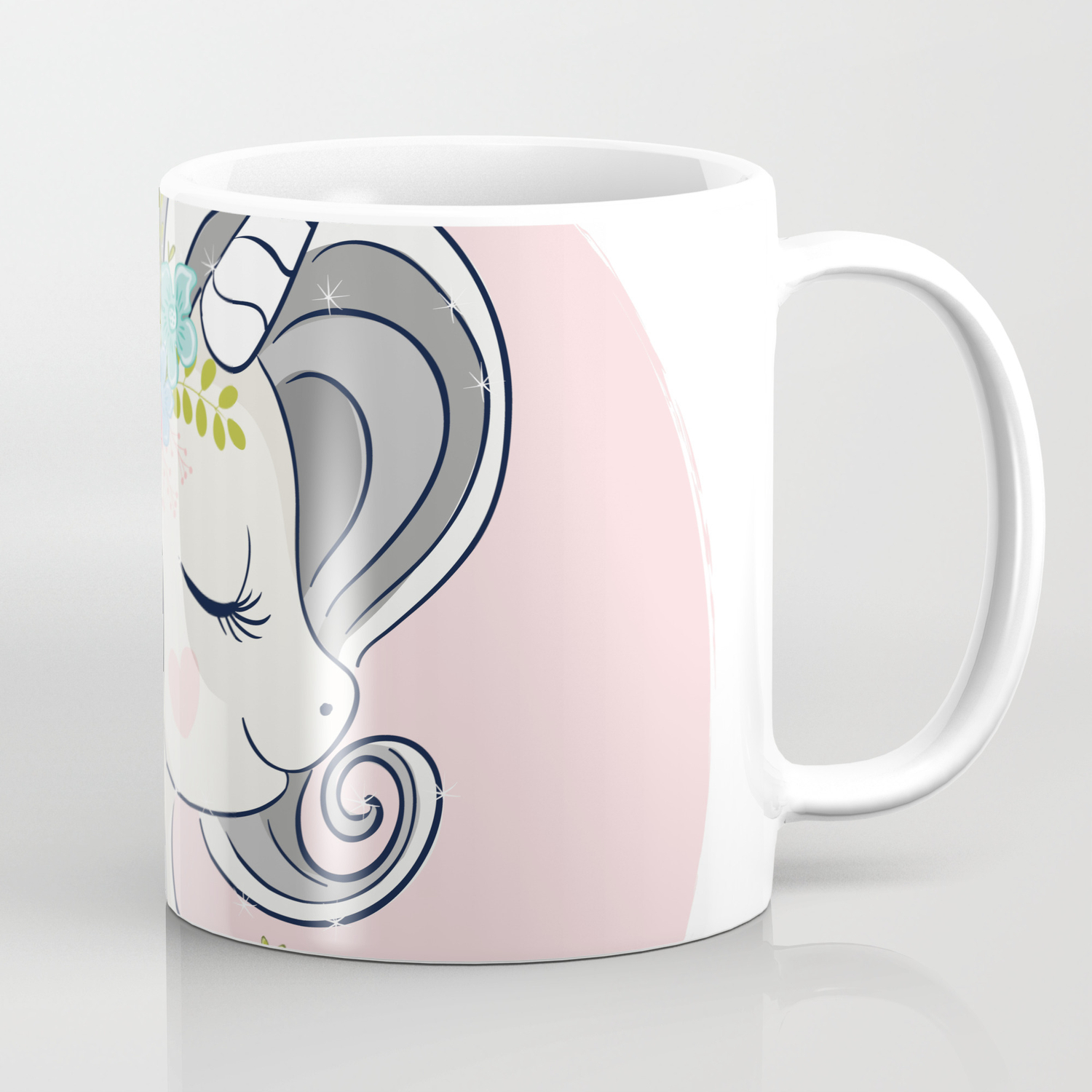 Cute Unicorn Face Coffee Mug By Senaykurtulus Society6